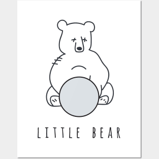 Little Bear Cub Playing Ball Posters and Art